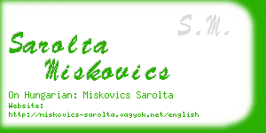 sarolta miskovics business card